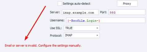 error comment appears