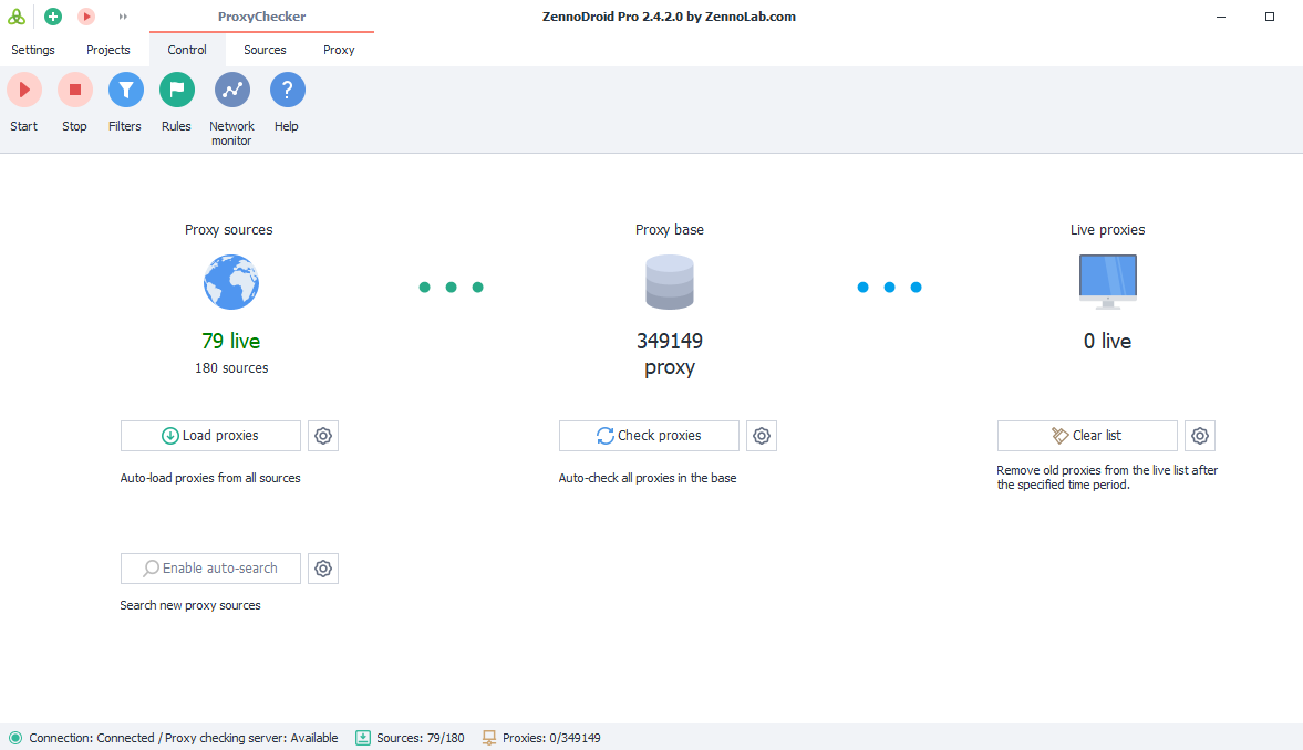 ProxyChecker Interface Overview for ZD