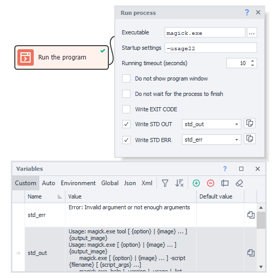 How to work with the action?